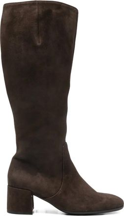 Gabor suede boots - women - Suede/Fabric/Rubber - 10 - Brown