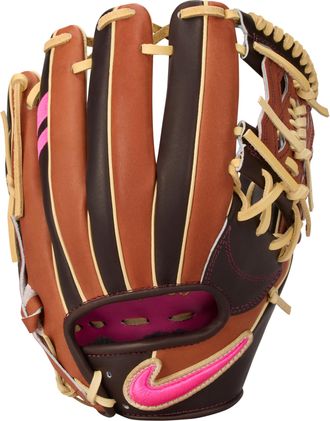 Nike SHA|DO Elite J Series Baseball Snake Eyes Web Fielding Glove (Right-Handed Throw) in Brown | N1015111-263