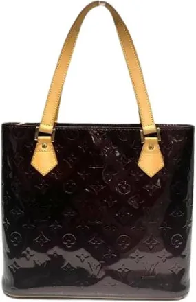 Louis Vuitton Bolso de mano Pre-owned Houston Monogram Vernis - Pre-owned - Mujer - P&uacute;rpura - ONE SIZE