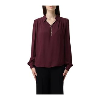 Twinset Blouses, female, Red, XS, Long Sleeve Blouse