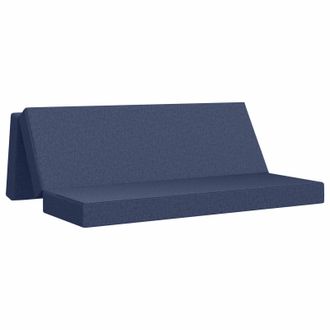 vidaXL Sof&aacute; Cama Plegable 200 X 67 X 45 Cm Azul Vidaxl