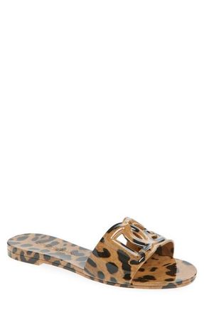 Dolce & Gabbana Bianca Interlock Slide Sandal in Hy13M Leo New at Nordstrom, Size 10Us