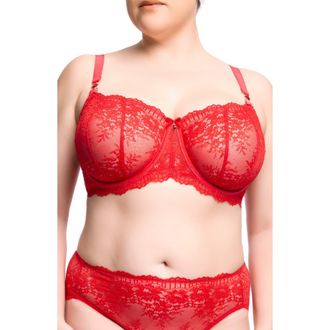 Dita Von Teese Floradora Curve Underwire Bra in Flame at Nordstrom, Size 40F