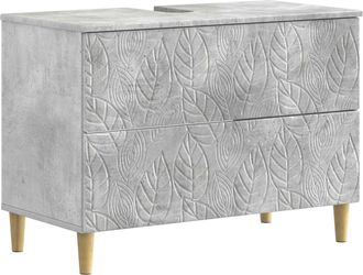 vidaXL Mueble De Lavabo Para Ba&ntilde;o Delft Gris Hormig&oacute;n 82 X 41 X 59 Cm Vidaxl