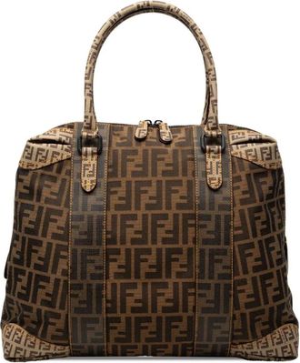 Fendi Pre-owned Tote Bags, female, Brown, Size: ONE SIZE Pre-owned Printed Tote Bag