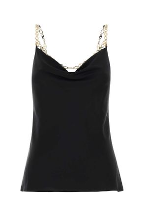 Paco Rabanne Black Satin Top