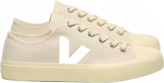 Veja Mens Wata Ii Low Canvas Sneakers In Cream