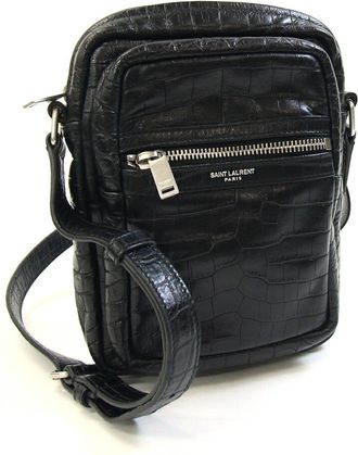 Saint Laurent Black Leather Shoulder Bag (Pre-Owned)