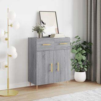 vidaXL Aparador De Madera De Ingenier&iacute;a Gris Sonoma 69,5x34x90 Cm Vidaxl