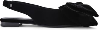 Kurt Geiger Womens Velvet Sophia Flat Ballet Flats - Black - Size UK 3