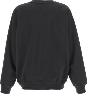 Ganni Bear-Print Crewneck Sweatshirt - Black
