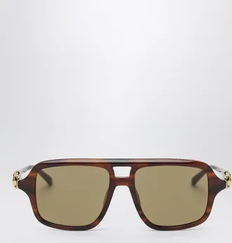 Gucci Brown Navigator sunglasses
