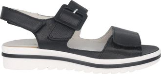Waldl&auml;ufer Hakura Sandaal - Dames - Sandalen - Zwart - 38 EU - Leer - Schoenen