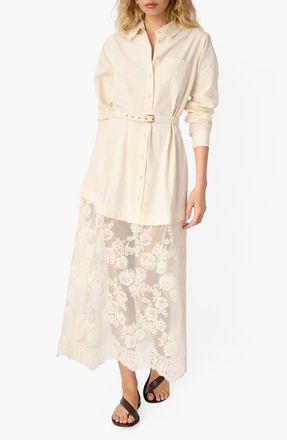 Cami NYC Niveen Belted Shirtdress in Macadamia at Nordstrom, Size X-Small