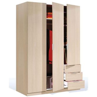 For&eacute;s Armario 3 puertas 3 cajones roble