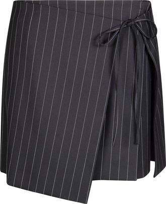 Sportmax Spxfatti Pinstripe Asymmetrical Mini Skirt