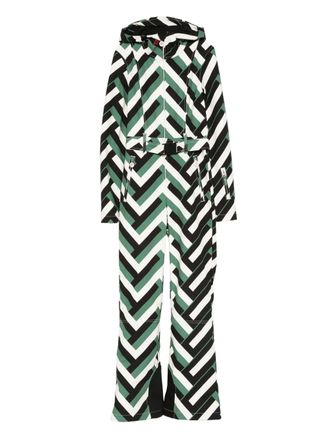 Perfect Moment Tignes ski jumpsuit - women - Polyurethane/Polyester/Spandex/Elastane/Polyester - M - Neutrals