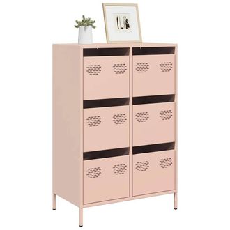 Berkfield Home Highboard Pink 68x39x101.5 cm Steel