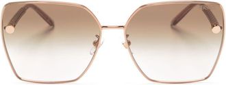 Versace oversize-frame sunglasses - women - Metal - 63 - Pink