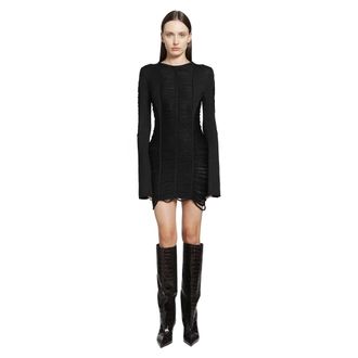 The Attico Fringed Viscose Mini Dress