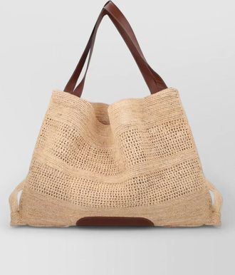 Hereu cador shoulder bag rectangular woven handles