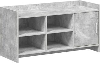 vidaXL Armario Zapatero Con Puerta Gris Hormig&oacute;n 100 X 39,5 X 51 Cm Vidaxl