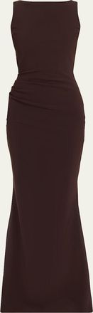 La Petite Robe Di Chiara Boni Ajour Bateau-Neck Mermaid Gown