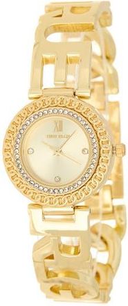 True Religion Crystal Logo Bracelet Strap Watch, 28mm in Gold at Nordstrom Rack