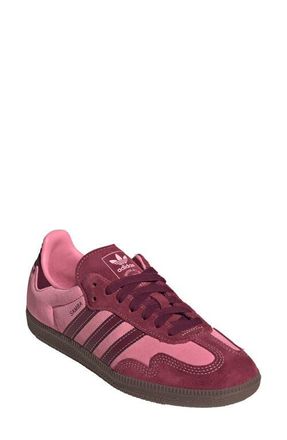 adidas Samba OG Sneaker in Pink Spark/Shadow Red/Gum5 at Nordstrom, Size 11.5 Womens