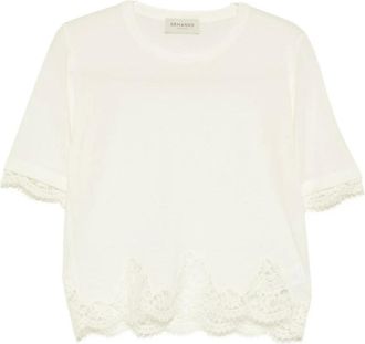 Ermanno Scervino Tops, Dames, Wit, 2Xs, T-Shirts