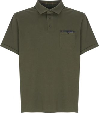 Barbour Polo Shirt met Drie Knopen - Heren - Polos - Groen - S - Tops