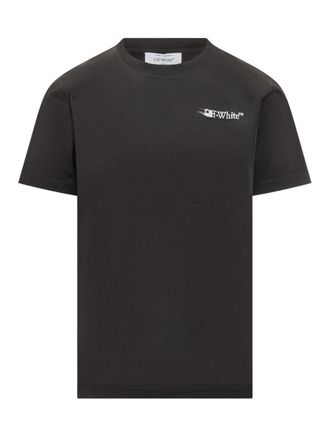Off-white Off-White Black T-Shirt With White Logo