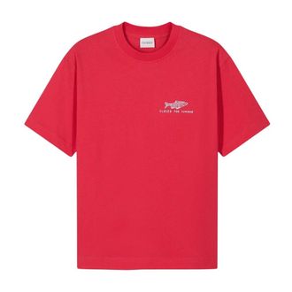 Closed Closed, T-Shirts, male, Red, Size: M T-Shirts