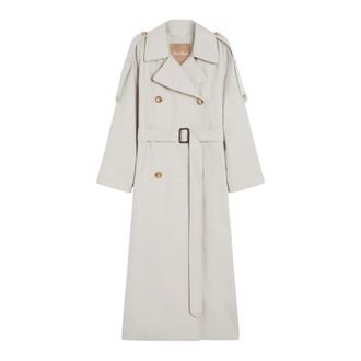 Max Mara Trench Coats, female, Beige, XS, Long Trench Coat