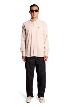 Lyle & Scott Long Sleeve Flannel Shirt in Putty at Nordstrom, Size Xx-Large