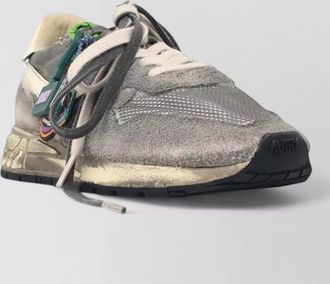 Autry mesh and suede low-top sneakers