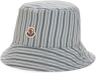 Moncler Logo Patch Reversible Bucket Hat in P77-Blue Horizon at Nordstrom, Size X-Large