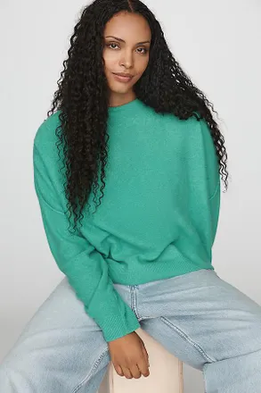 Pilcro Alani 100% Cashmere Mock-Neck Sweater