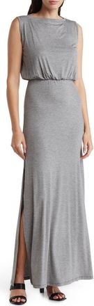 Go Couture Sleeveless Maxi Dress in Warm Heather Grey at Nordstrom Rack, Size X-Large