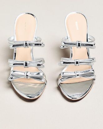 Maeve Triple-Bow Kitten Heels