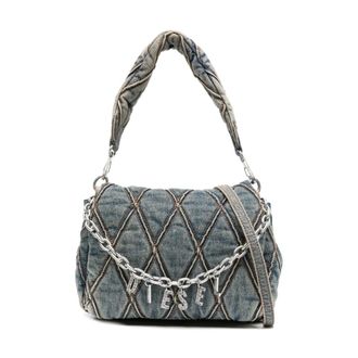 Diesel Shoulder Bags, female, Blue, ONE SIZE, Charm-D Shoulder S