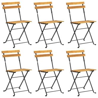 Berkfield Home 7 Piece Folding Outdoor Dining Set Solid Acacia Wood in Brown