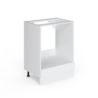 Vicco Mueble Bajo Universal R-line, Blanco Alto Brillo, 60 Cm Con Nicho Grande, Sin Encimera Vicco