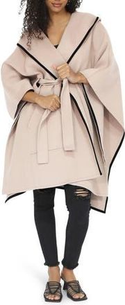 Belle & Bloom Need You Now Wool Blend Hooded Cape in Sand at Nordstrom Rack