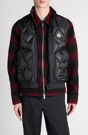 Moncler Erelia Diamond Quilted Down Vest in Black at Nordstrom, Size 3