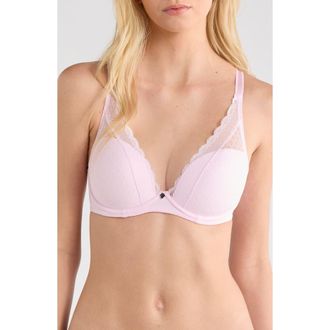 Chantelle Norah Chic Plunge T-Shirt Bra in Candy Pink at Nordstrom, Size 32F