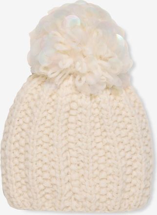 Grevi M&uuml;tze aus Strickware mit Pompon