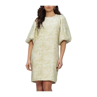 Notre-V Nv-Henderika Brocade Dress - Dames - Korte kleedjes - Groen - XL - Kleedjes
