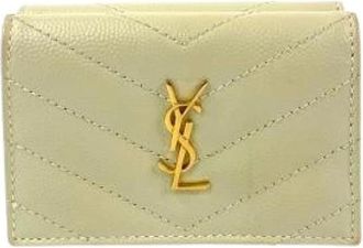 Saint Laurent Pre-owned Wallet - Dames - Vintage Accessoires - Wit - ONE Size - Leer - Vintage