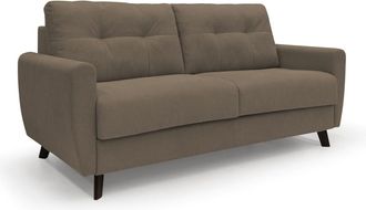 Divani.Store Callisto Sof&aacute; Cama Convertible De Tela Suave E Impermeable 188 Cm (mat. 140x197) Marr&oacute;n